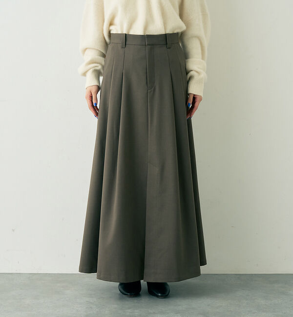 Rouge vif「【人気追加】タックフレアマキシスカート」|スカート|