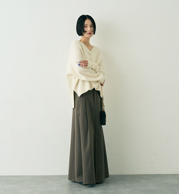 Rouge vif「【人気追加】タックフレアマキシスカート」|スカート|