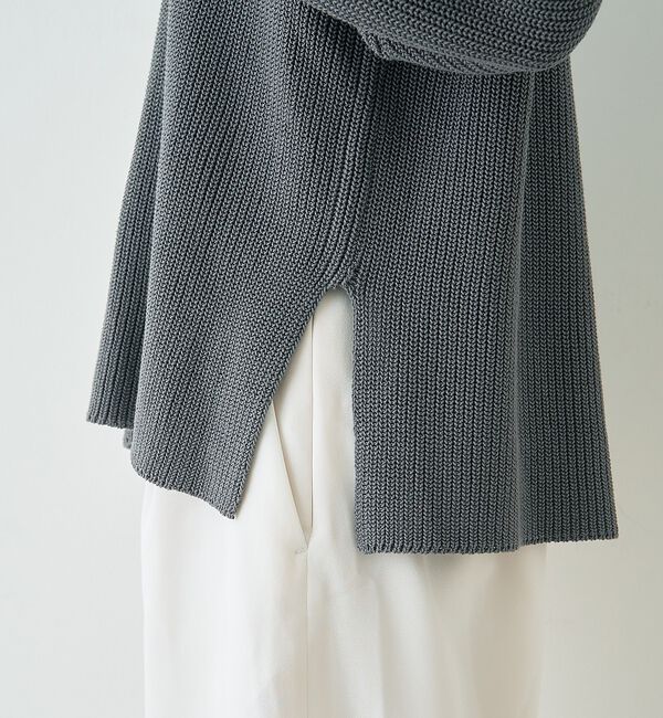 Rouge vif「片畦ハートVネックコットンプルオーバーニット【予約】」|ニット・セーター|