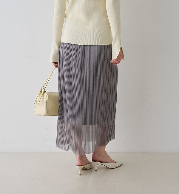 Rouge vif「【一部店舗限定】ラメシアープリーツスカート」|スカート|