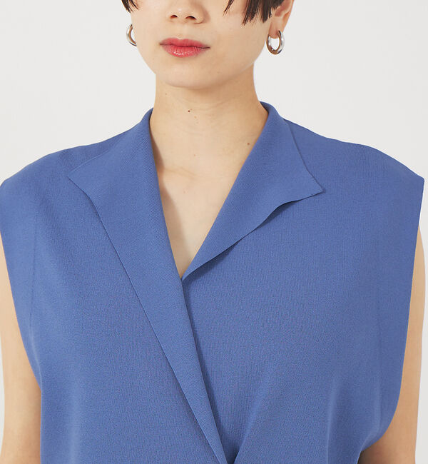 qualite「レーヨンストレッチニットジレ」|ベスト・ジレ|