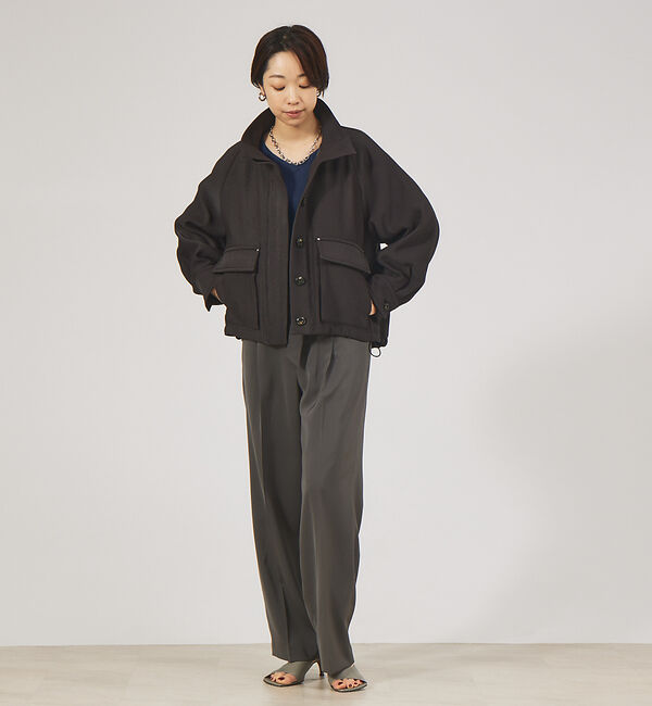 qualite「シャドーストライプブルゾン」|ブルゾン・スタジャン|