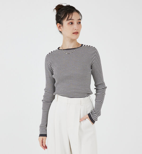 qualite「【日本製/2024AW】シームレスクルーネックニット」|ニット・セーター|その他