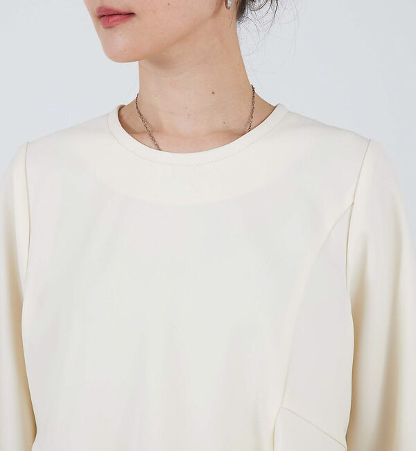 qualite「ペプラムギャザーアシメブラウス/オケージョン/セレモニー」|シャツ・ブラウス|