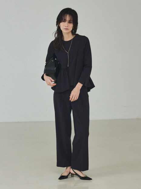 qualite「ペプラムギャザーアシメブラウス/オケージョン/セレモニー」|シャツ・ブラウス|