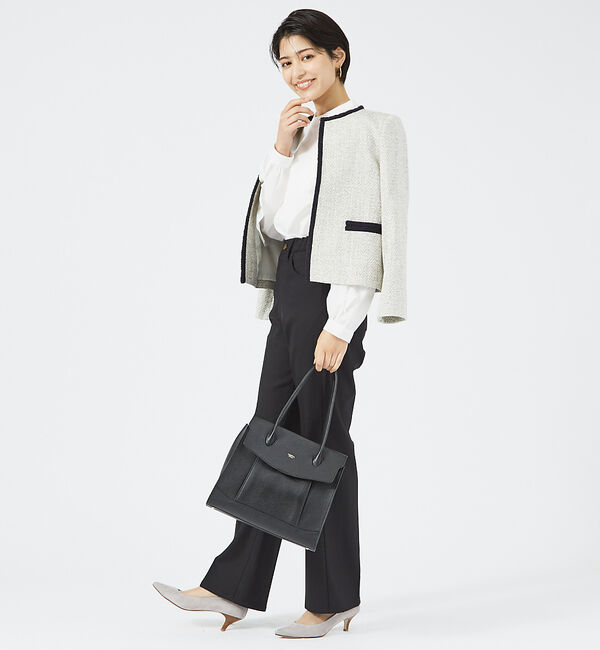 LOWELL things「【VERY掲載】Cuddly/レザーオープントート(L) 24SS」|トートバッグ|