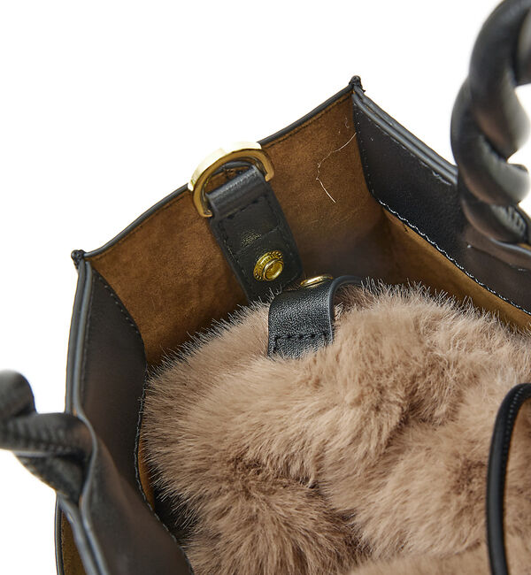 LOWELL things「TWISTE/ダブルポケットファー2WAYトート M」|ショルダー・メッセンジャー|