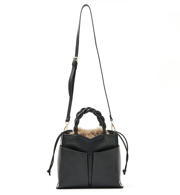 LOWELL things「TWISTE/ダブルポケットファー2WAYトート M」|ショルダー・メッセンジャー|