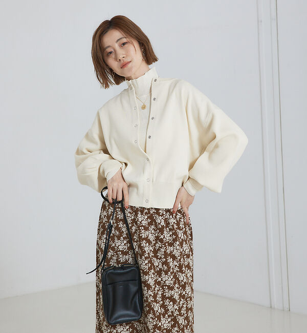 abahouse mavie「ポリエステル2WAYショートカーデ」|カーディガン|
