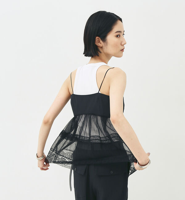 The Store by C' 「【COCUCA】プリーツチュールキャミソール」|キャミソール|