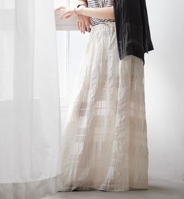 Liesse「チェックレーススカート」|スカート|オフホワイト