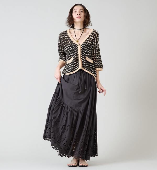 Liesse「メッシュニットジャケット」|カーディガン|