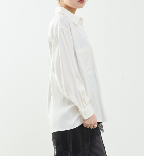 SOFFITTO「サイドスリットデニムシャツ」|シャツ・ブラウス|