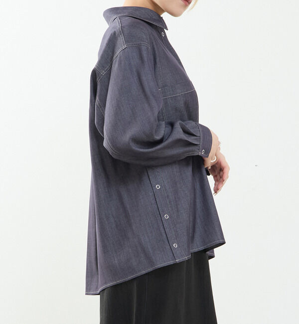 SOFFITTO「サイドスリットデニムシャツ」|シャツ・ブラウス|