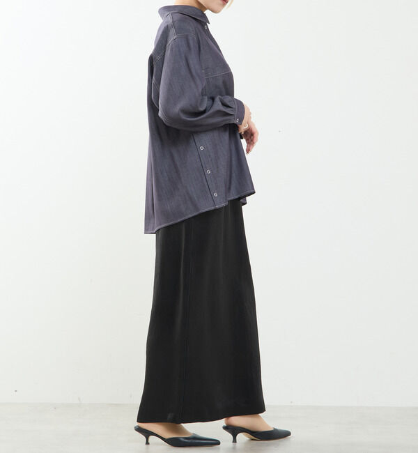 SOFFITTO「サイドスリットデニムシャツ」|シャツ・ブラウス|