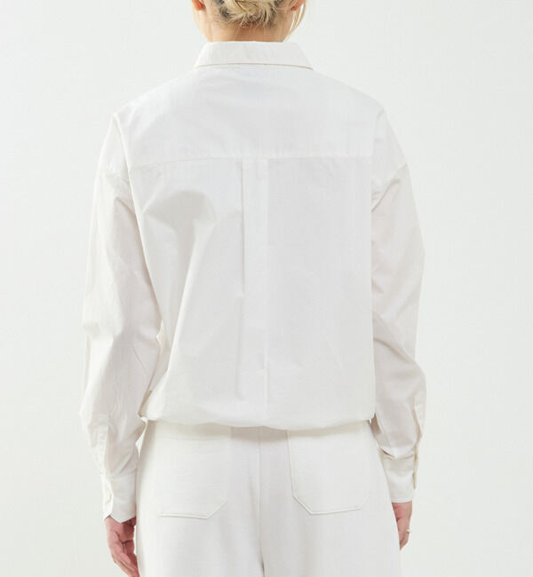 SOFFITTO「ビジュー付裾ドローストリングブラウス」|シャツ・ブラウス|