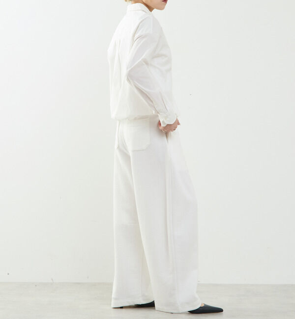 SOFFITTO「ビジュー付裾ドローストリングブラウス」|シャツ・ブラウス|