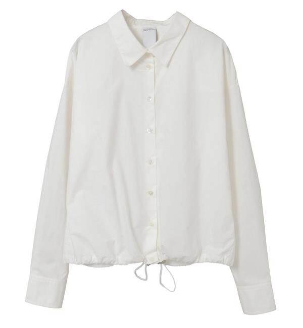 SOFFITTO「ビジュー付裾ドローストリングブラウス」|シャツ・ブラウス|