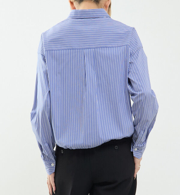 SOFFITTO「ビジュー付裾ドローストリングブラウス」|シャツ・ブラウス|