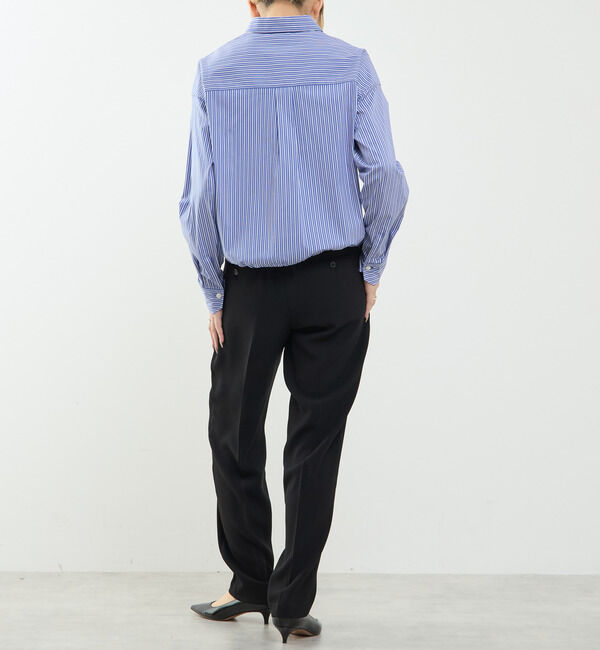 SOFFITTO「ビジュー付裾ドローストリングブラウス」|シャツ・ブラウス|