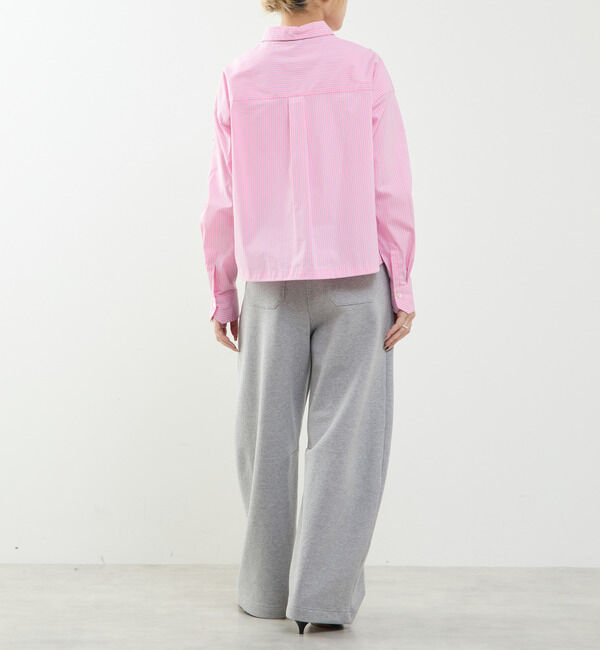 SOFFITTO「ビジュー付裾ドローストリングブラウス」|シャツ・ブラウス|