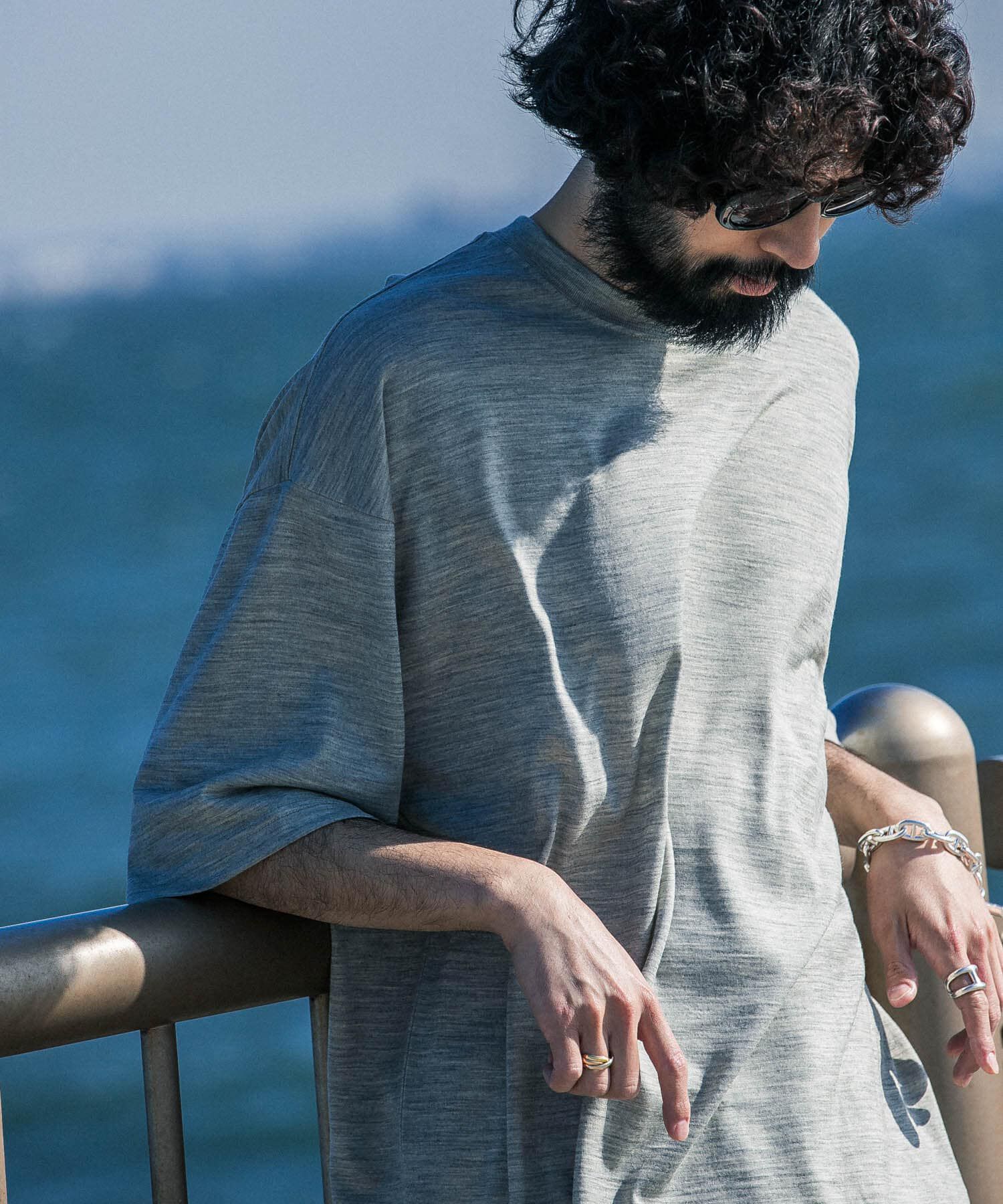 URBAN RESEARCH「new basic　ウォッシャブルメリノウールショートスリーブTシャツ」|Tシャツ・カットソー|グレー