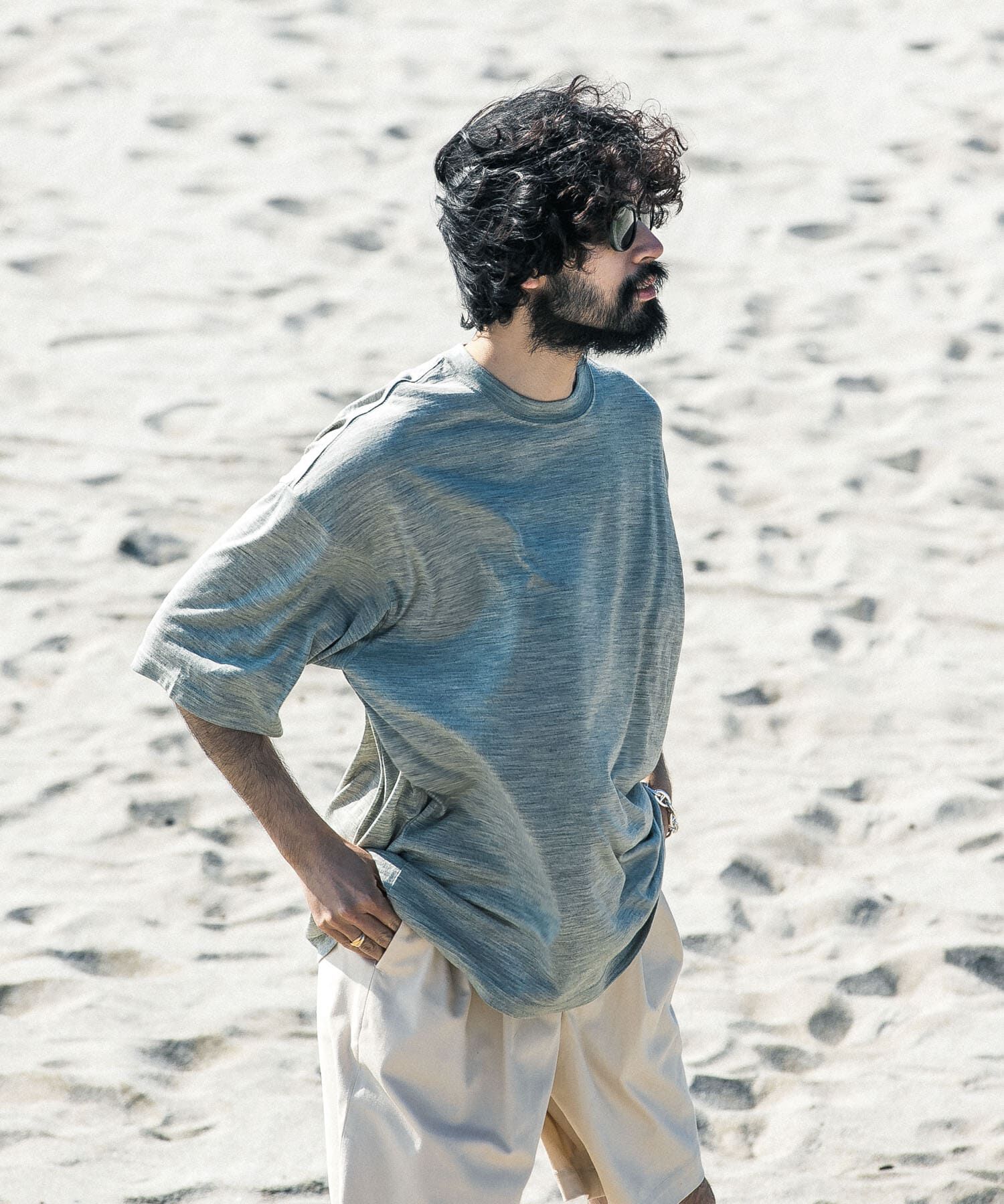 URBAN RESEARCH「new basic　ウォッシャブルメリノウールショートスリーブTシャツ」|Tシャツ・カットソー|