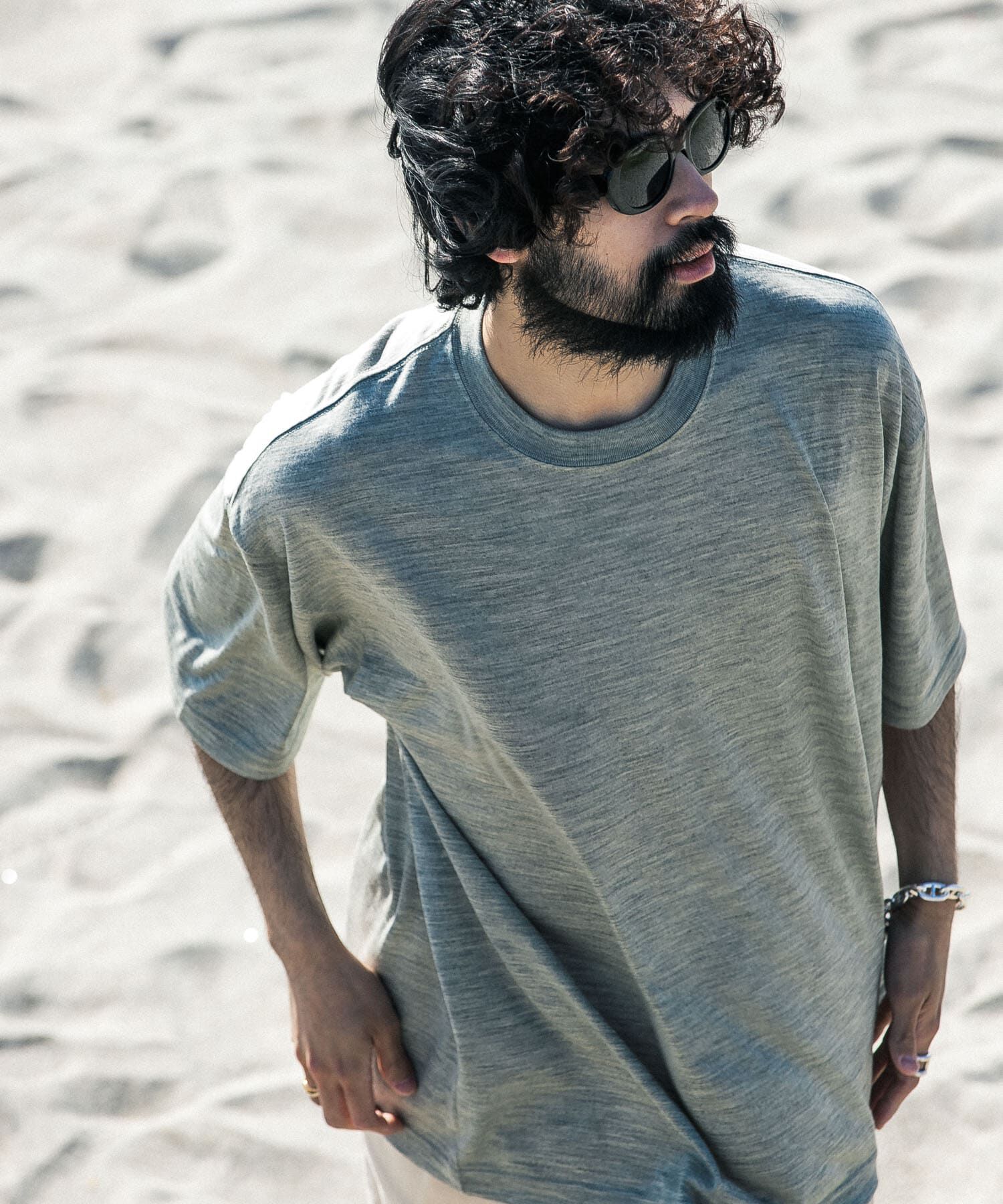 URBAN RESEARCH「new basic　ウォッシャブルメリノウールショートスリーブTシャツ」|Tシャツ・カットソー|