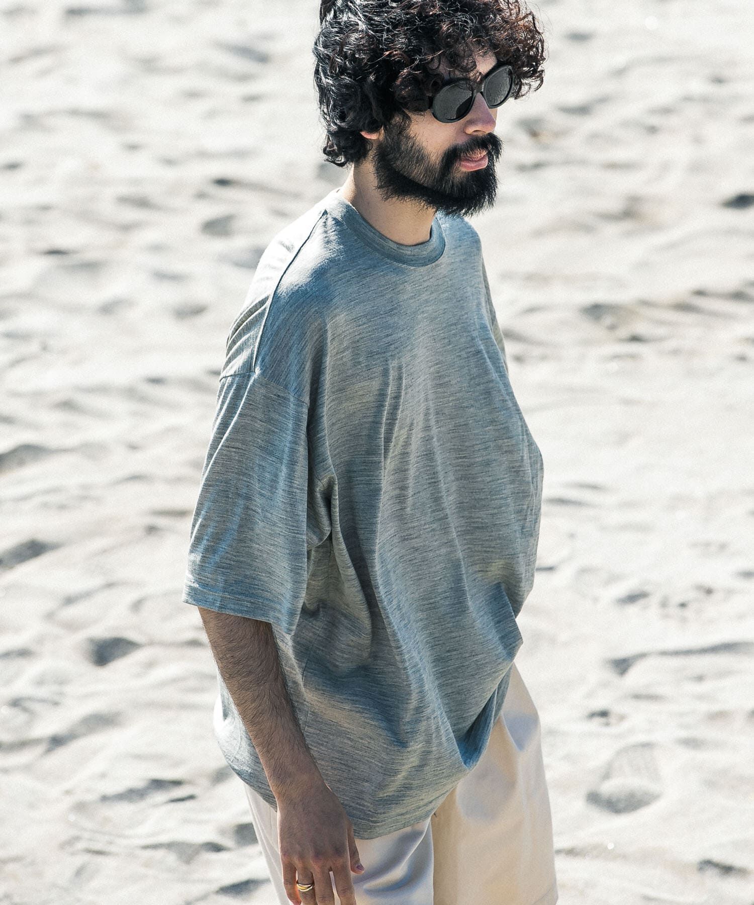 URBAN RESEARCH「new basic　ウォッシャブルメリノウールショートスリーブTシャツ」|Tシャツ・カットソー|