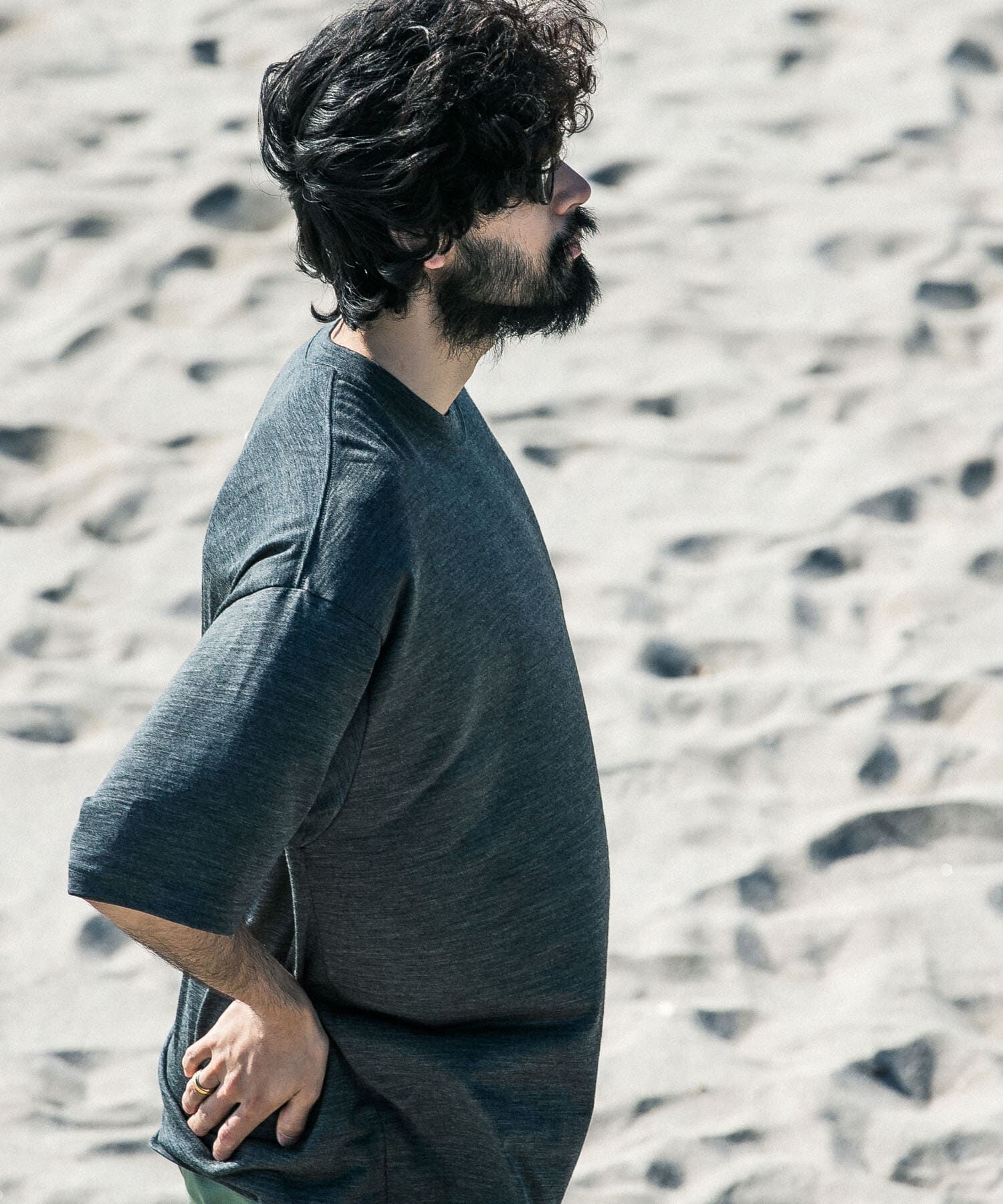 URBAN RESEARCH「new basic　ウォッシャブルメリノウールショートスリーブTシャツ」|Tシャツ・カットソー|