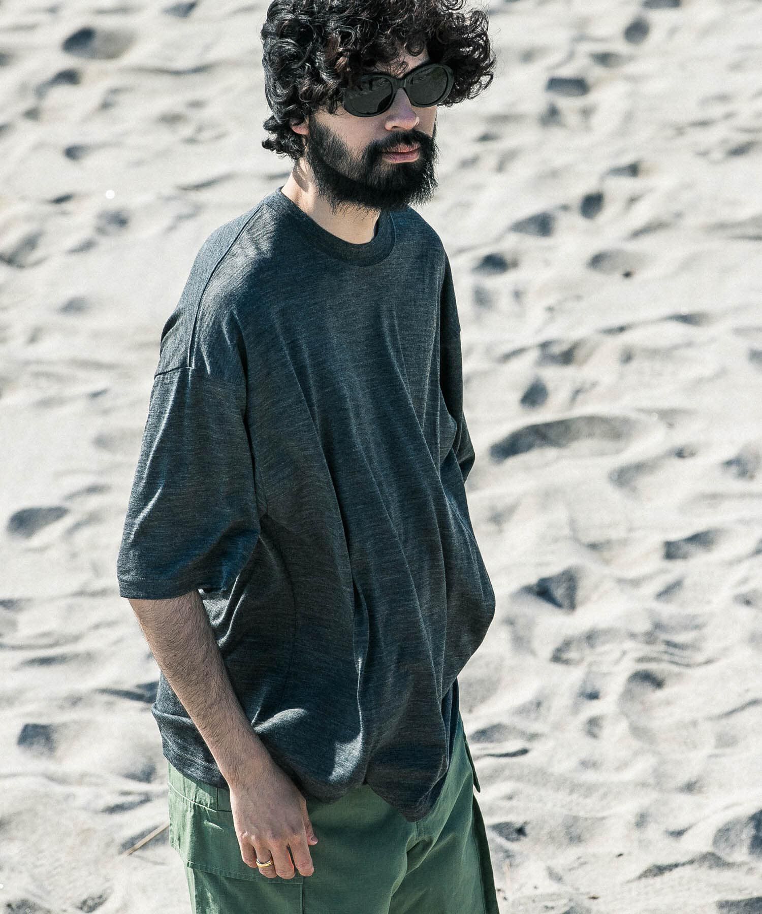 URBAN RESEARCH「new basic　ウォッシャブルメリノウールショートスリーブTシャツ」|Tシャツ・カットソー|