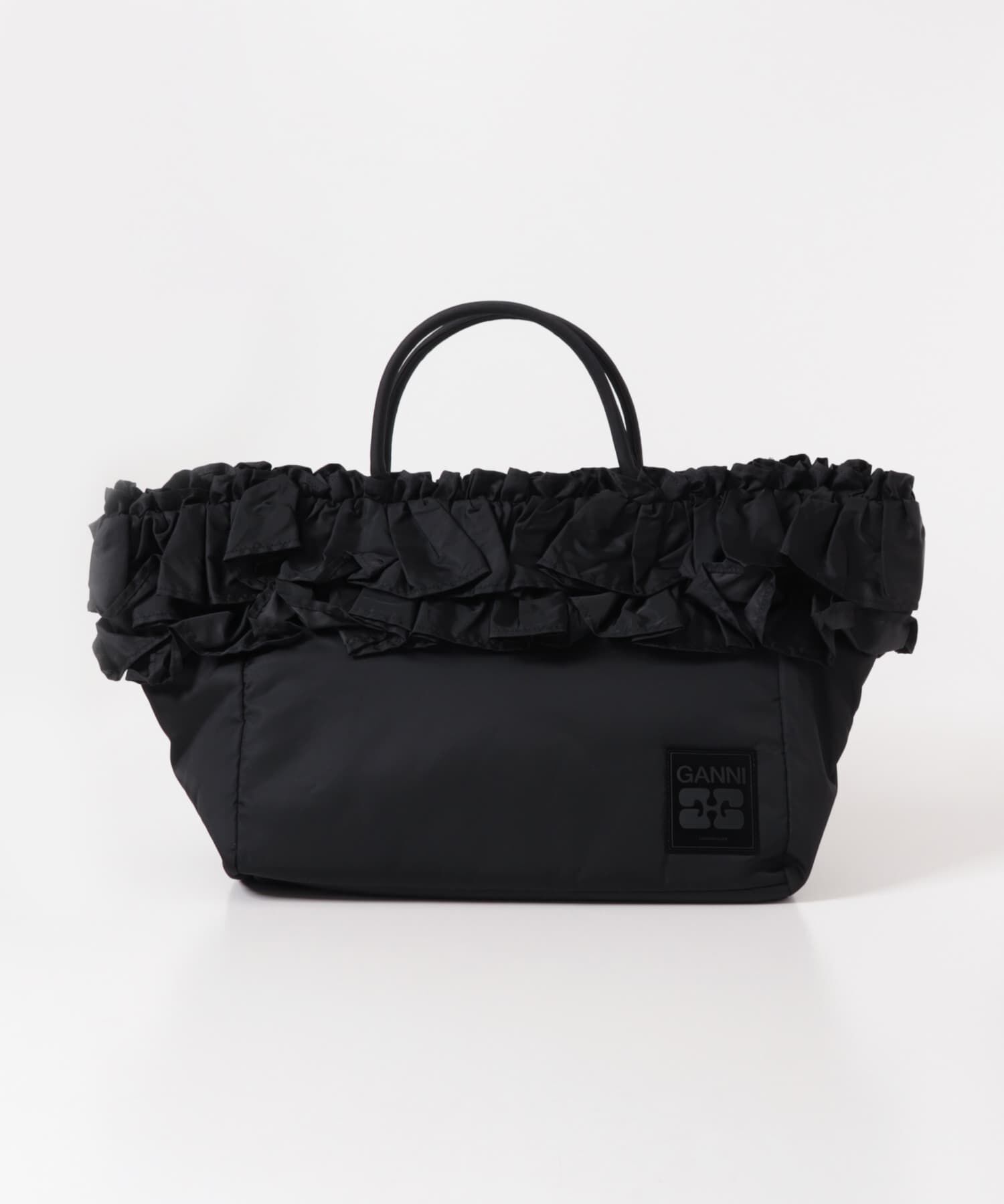 URBAN RESEARCH「GANNI　XXL Shopper Ruffle」|ハンドバッグ|ブラック