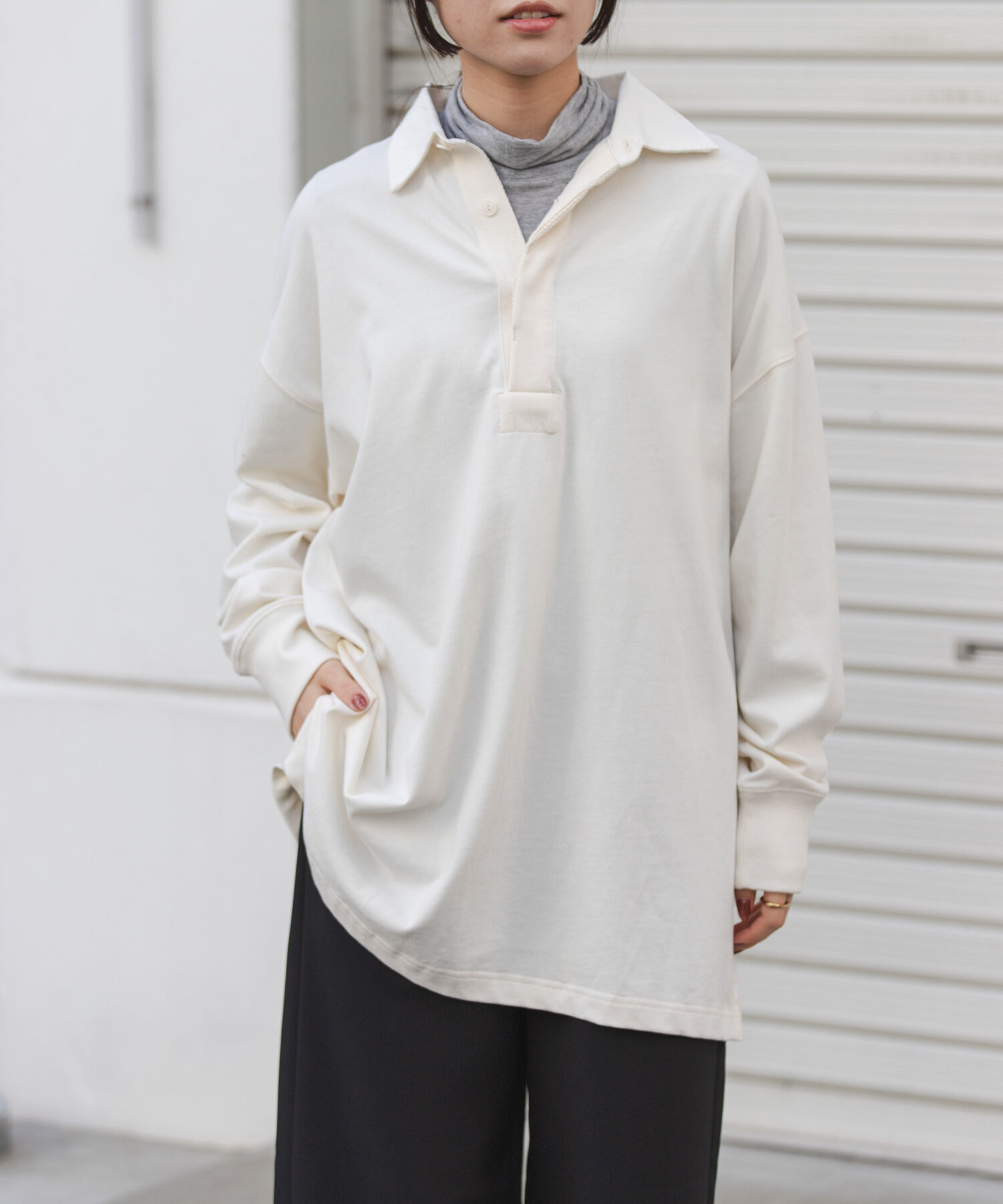 URBAN RESEARCH DOORS「FORK&SPOON　ガーメントダイビッグラガーシャツ」|Tシャツ・カットソー|