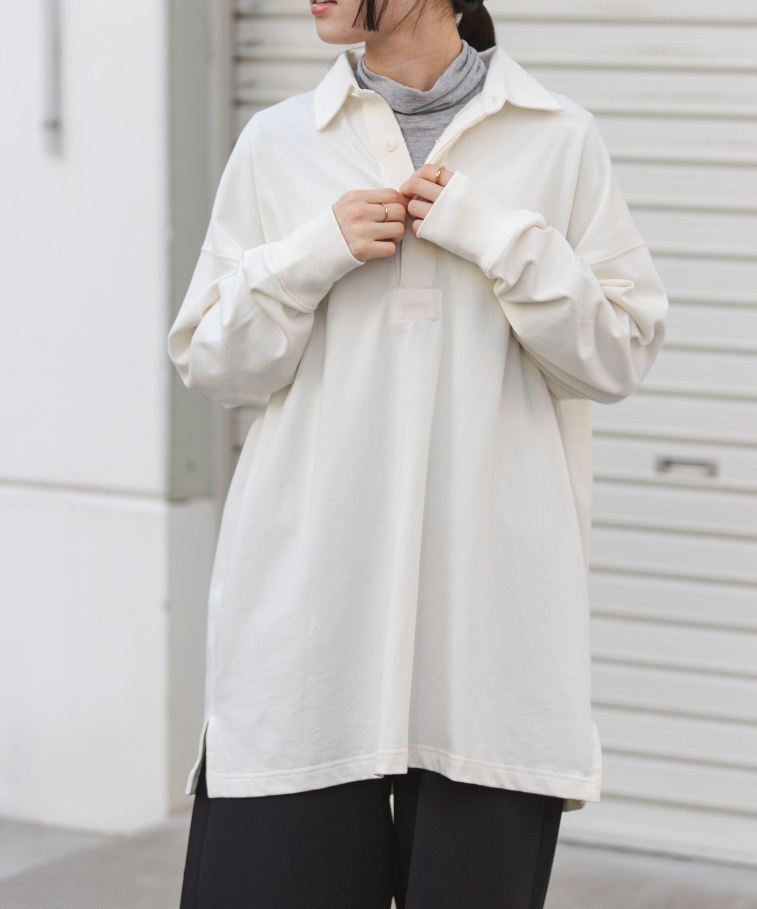 URBAN RESEARCH DOORS「FORK&SPOON　ガーメントダイビッグラガーシャツ」|Tシャツ・カットソー|