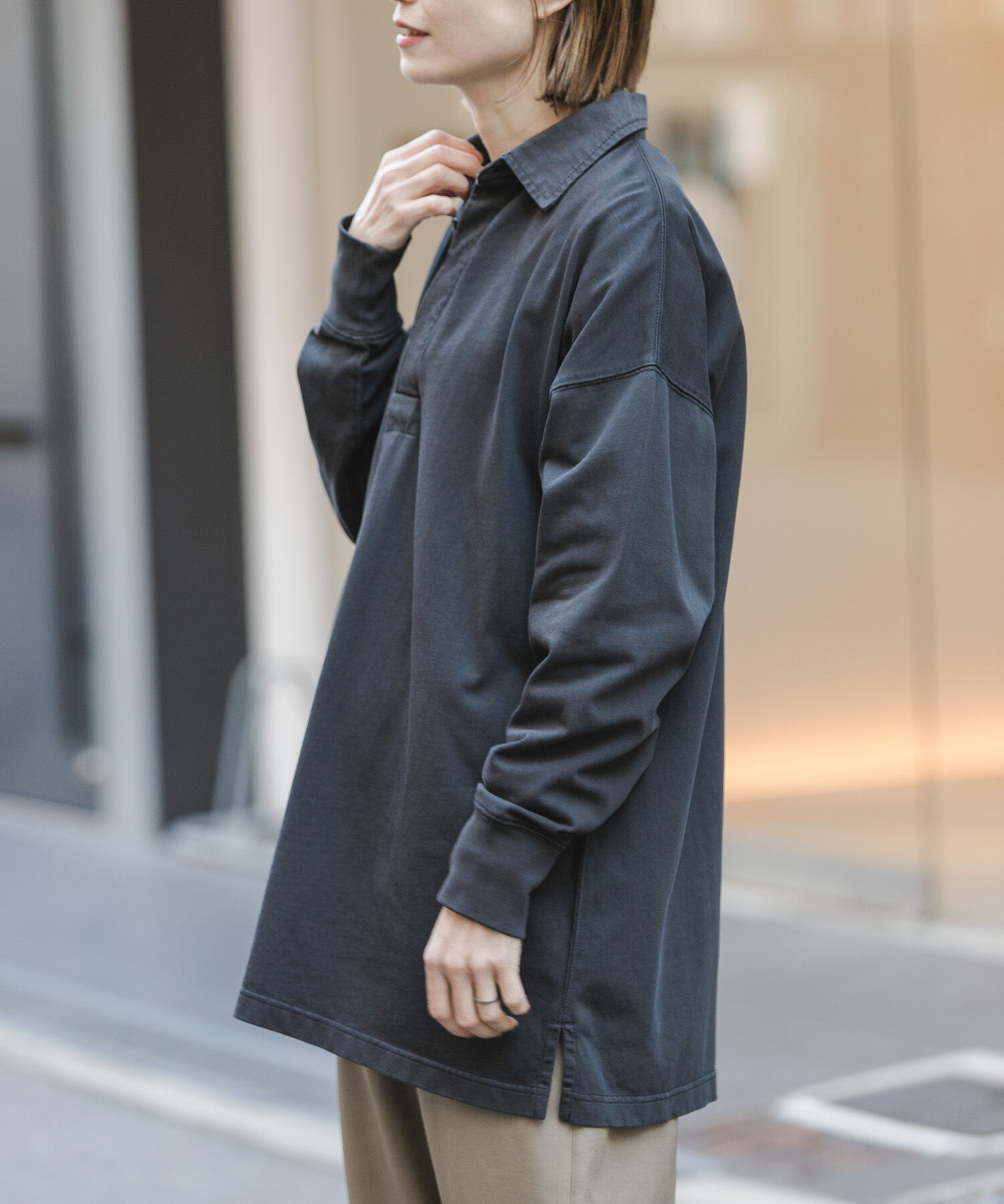 URBAN RESEARCH DOORS「FORK&SPOON　ガーメントダイビッグラガーシャツ」|Tシャツ・カットソー|