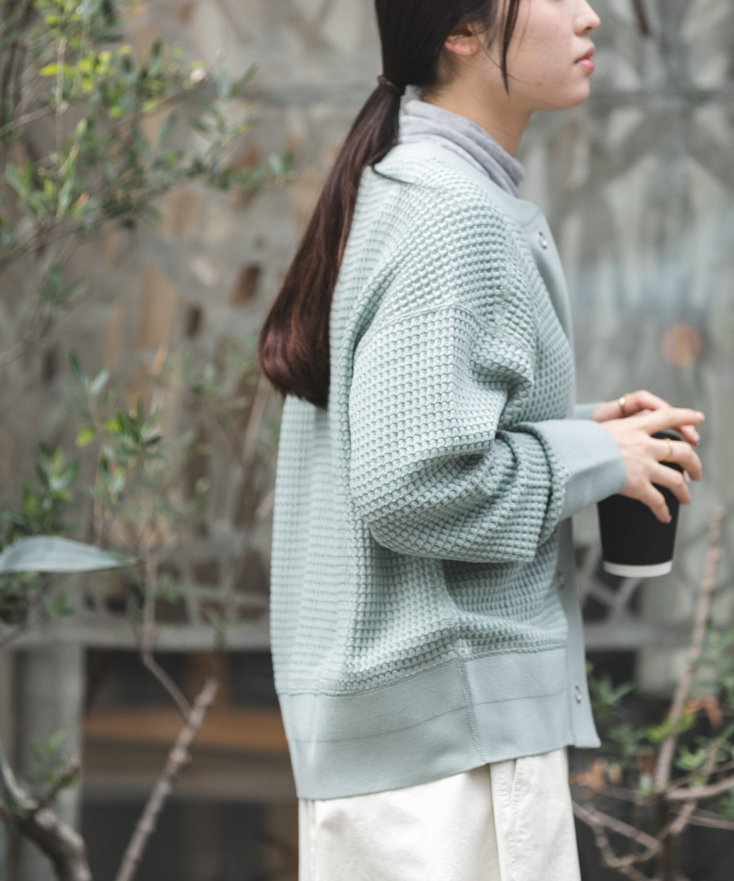 URBAN RESEARCH DOORS「FORK&SPOON　ワッフルカーディガン」|カーディガン|