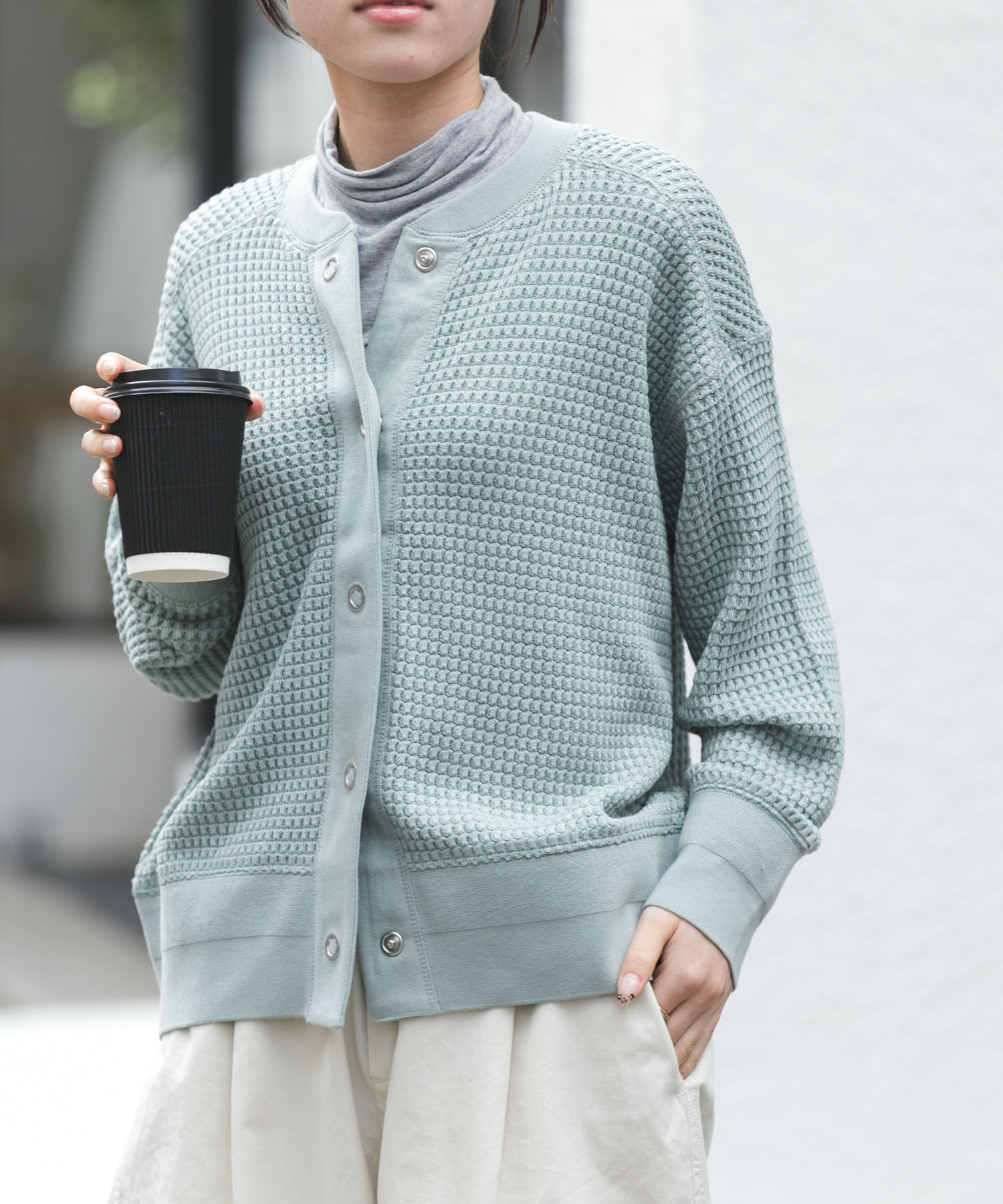 URBAN RESEARCH DOORS「FORK&SPOON　ワッフルカーディガン」|カーディガン|