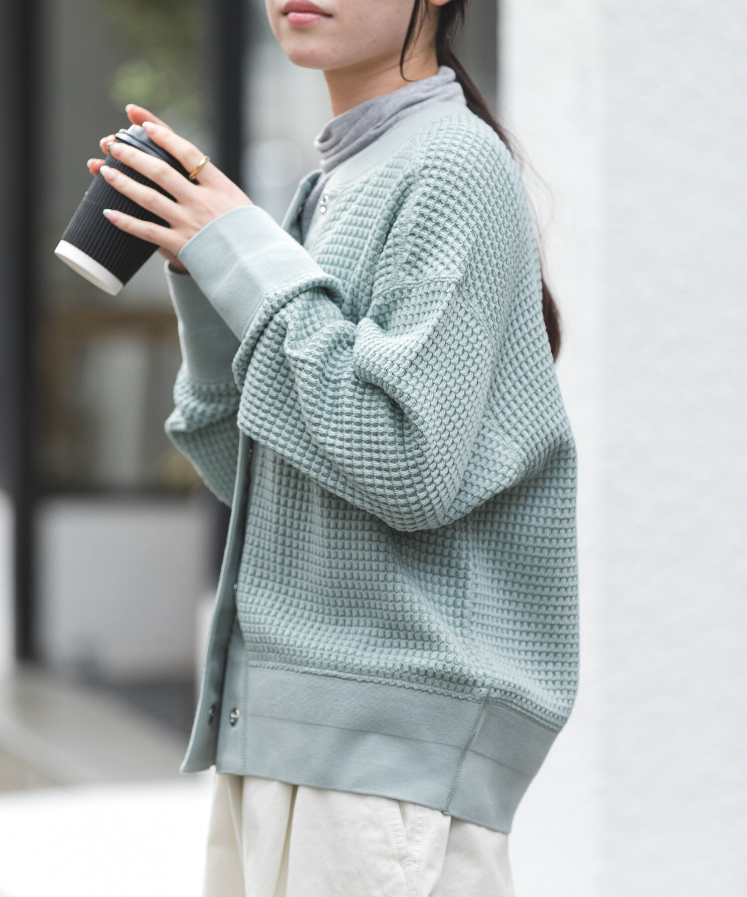 URBAN RESEARCH DOORS「FORK&SPOON　ワッフルカーディガン」|カーディガン|