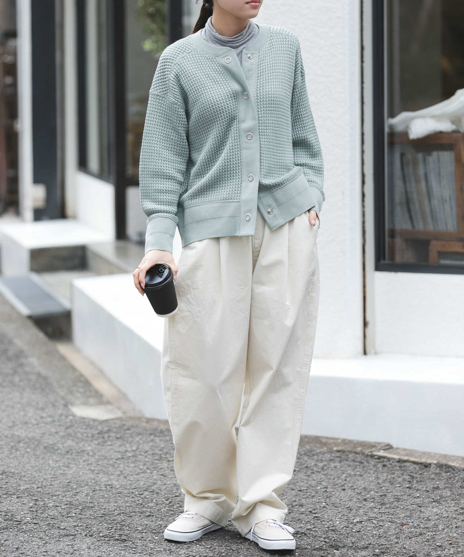 URBAN RESEARCH DOORS「FORK&SPOON　ワッフルカーディガン」|カーディガン|