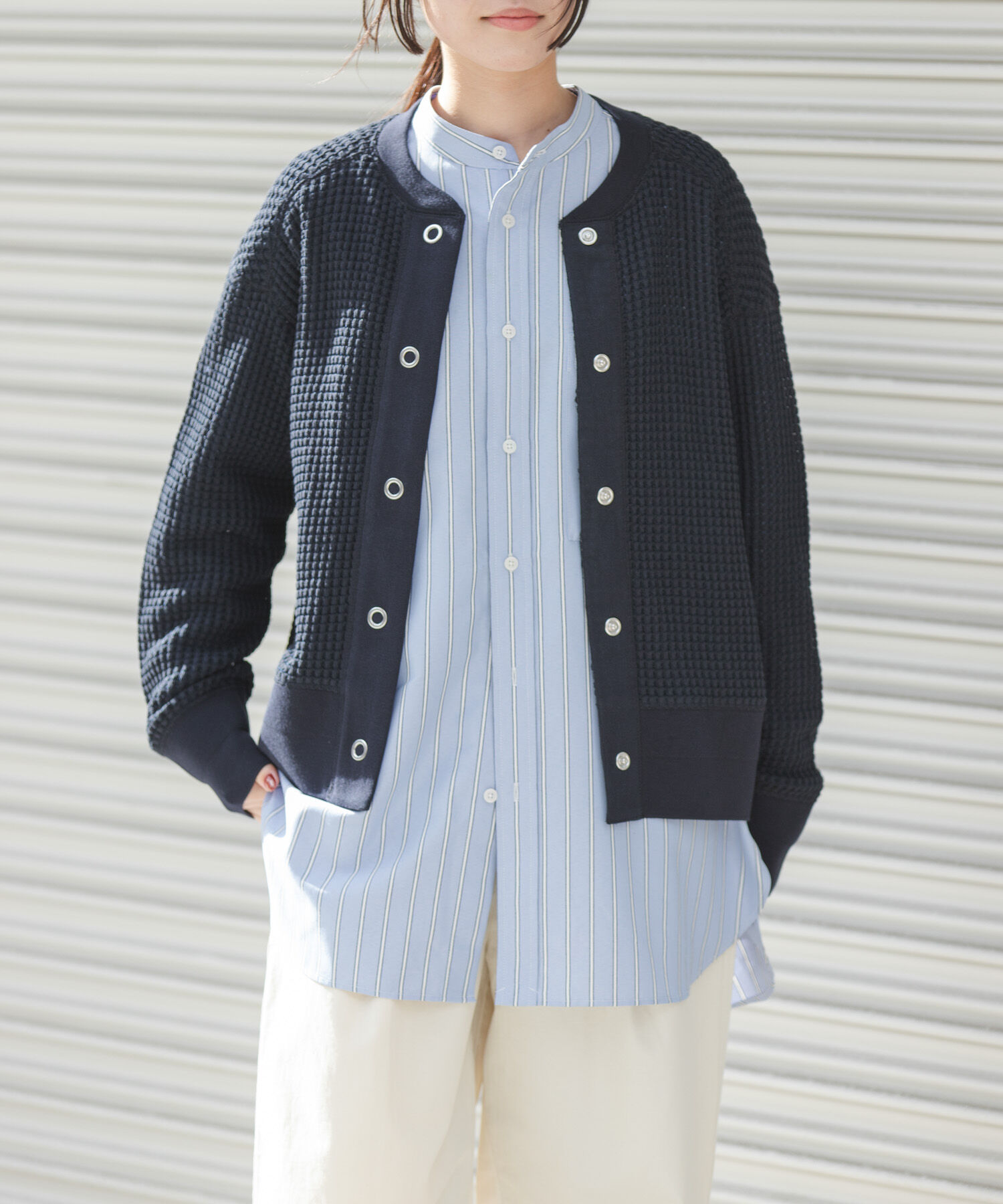 URBAN RESEARCH DOORS「FORK&SPOON　ワッフルカーディガン」|カーディガン|