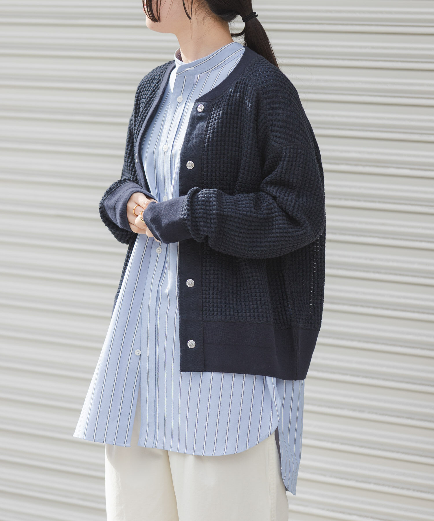 URBAN RESEARCH DOORS「FORK&SPOON　ワッフルカーディガン」|カーディガン|