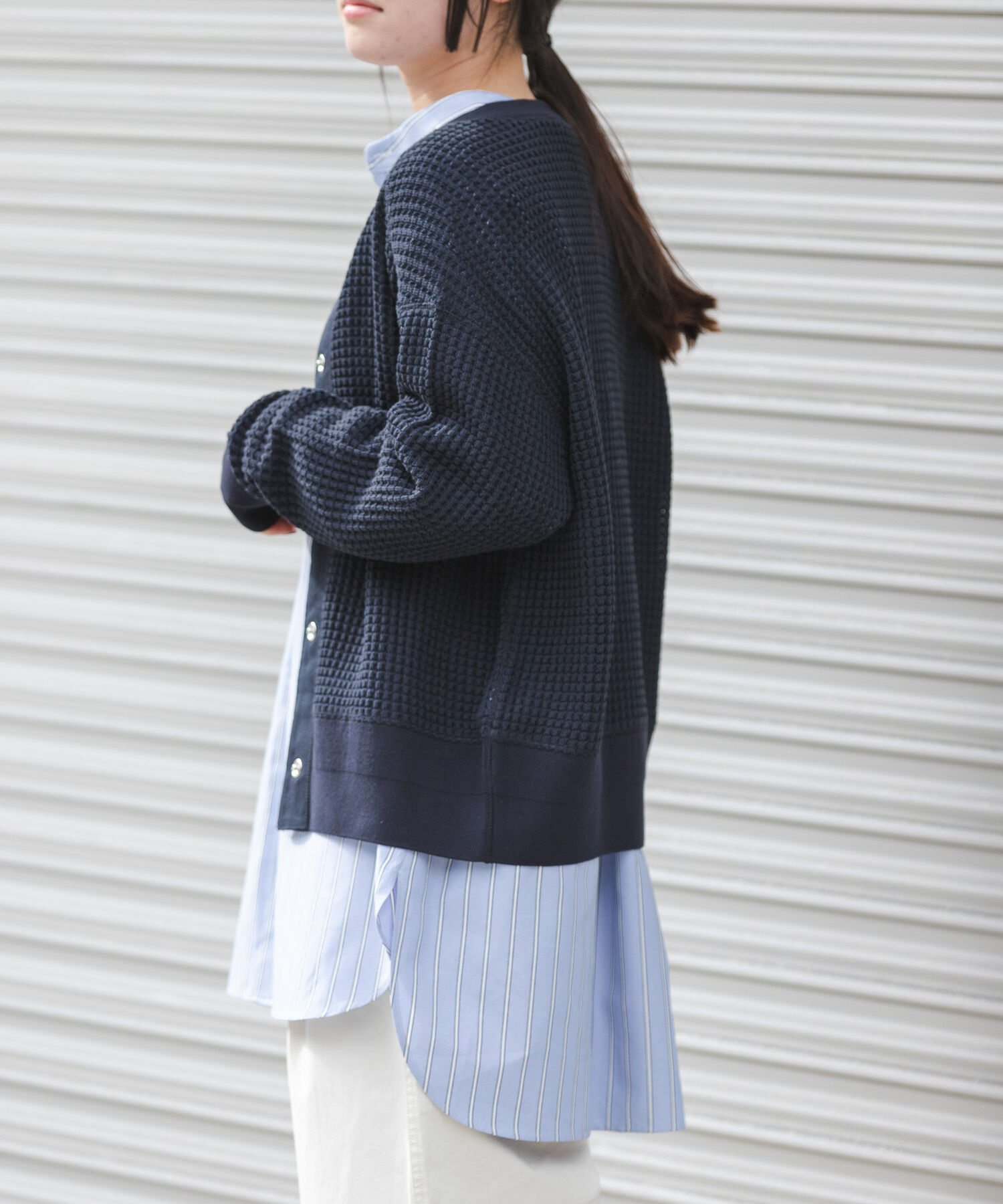 URBAN RESEARCH DOORS「FORK&SPOON　ワッフルカーディガン」|カーディガン|