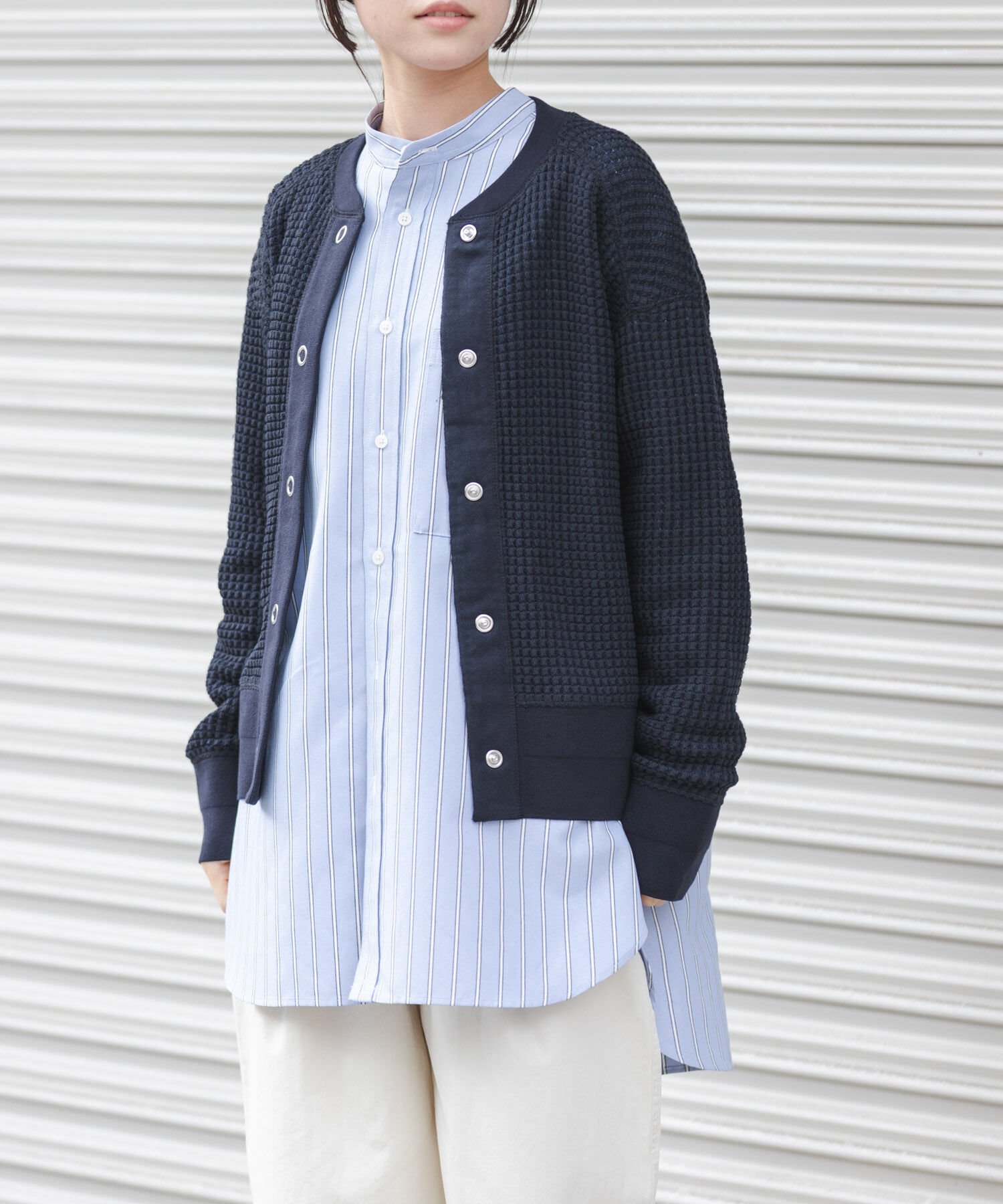 URBAN RESEARCH DOORS「FORK&SPOON　ワッフルカーディガン」|カーディガン|