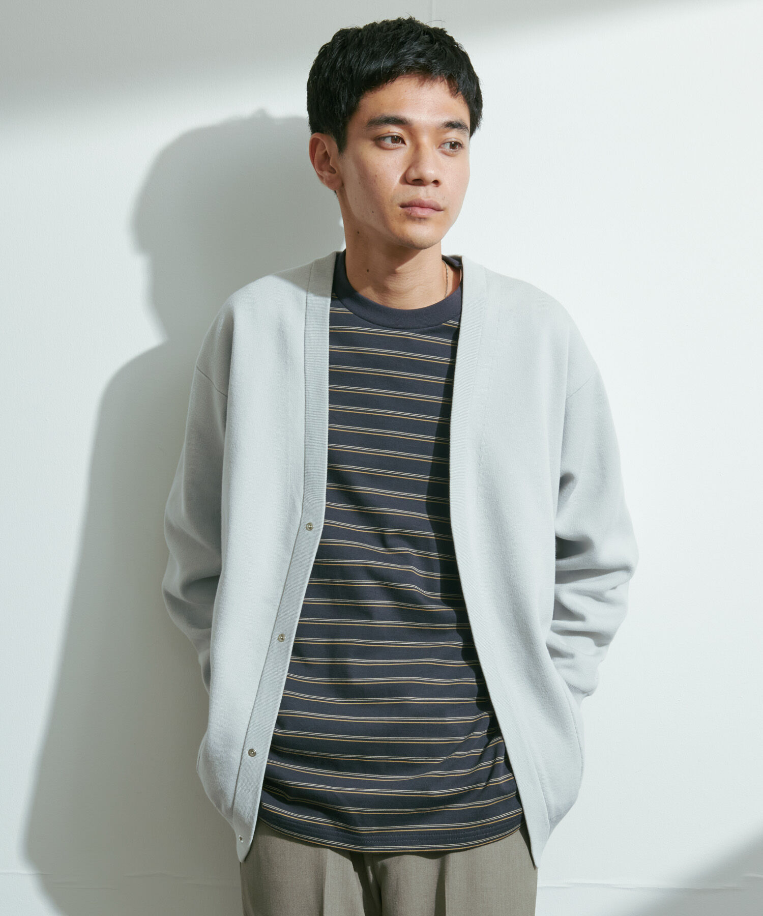 URBAN RESEARCH DOORS「『UR TECH Renew Knit』Vネックカーディガン」|カーディガン|