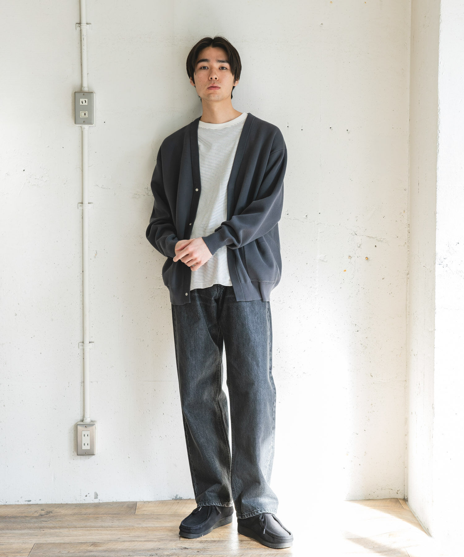 URBAN RESEARCH DOORS「『UR TECH Renew Knit』Vネックカーディガン」|カーディガン|