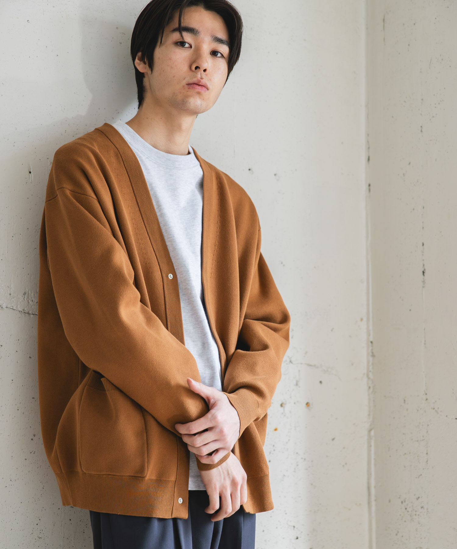 URBAN RESEARCH DOORS「『UR TECH Renew Knit』Vネックカーディガン」|カーディガン|