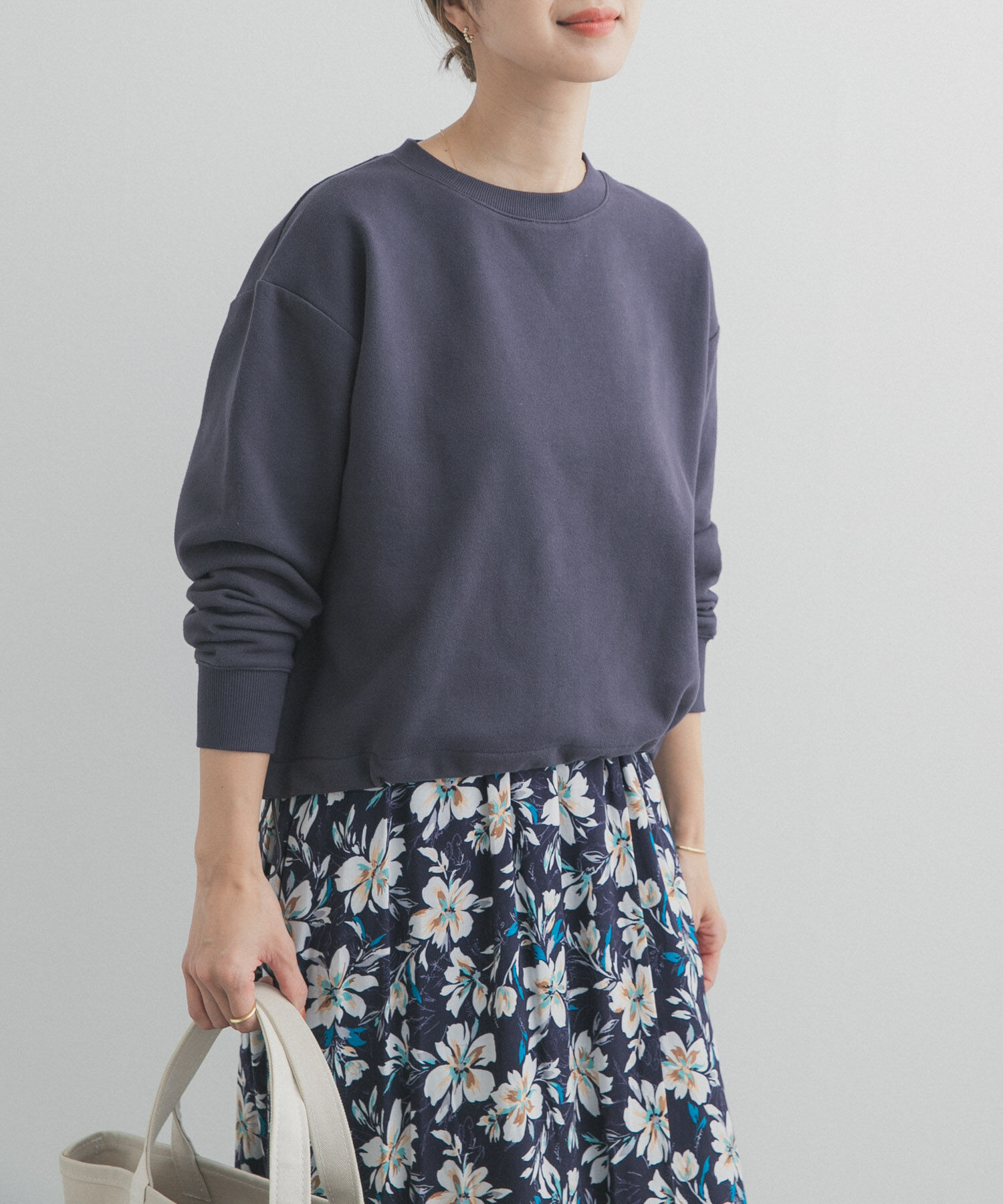 URBAN RESEARCH DOORS「コットンスウェットヘムドロストプルオーバー」|スウェット・ジャージ|