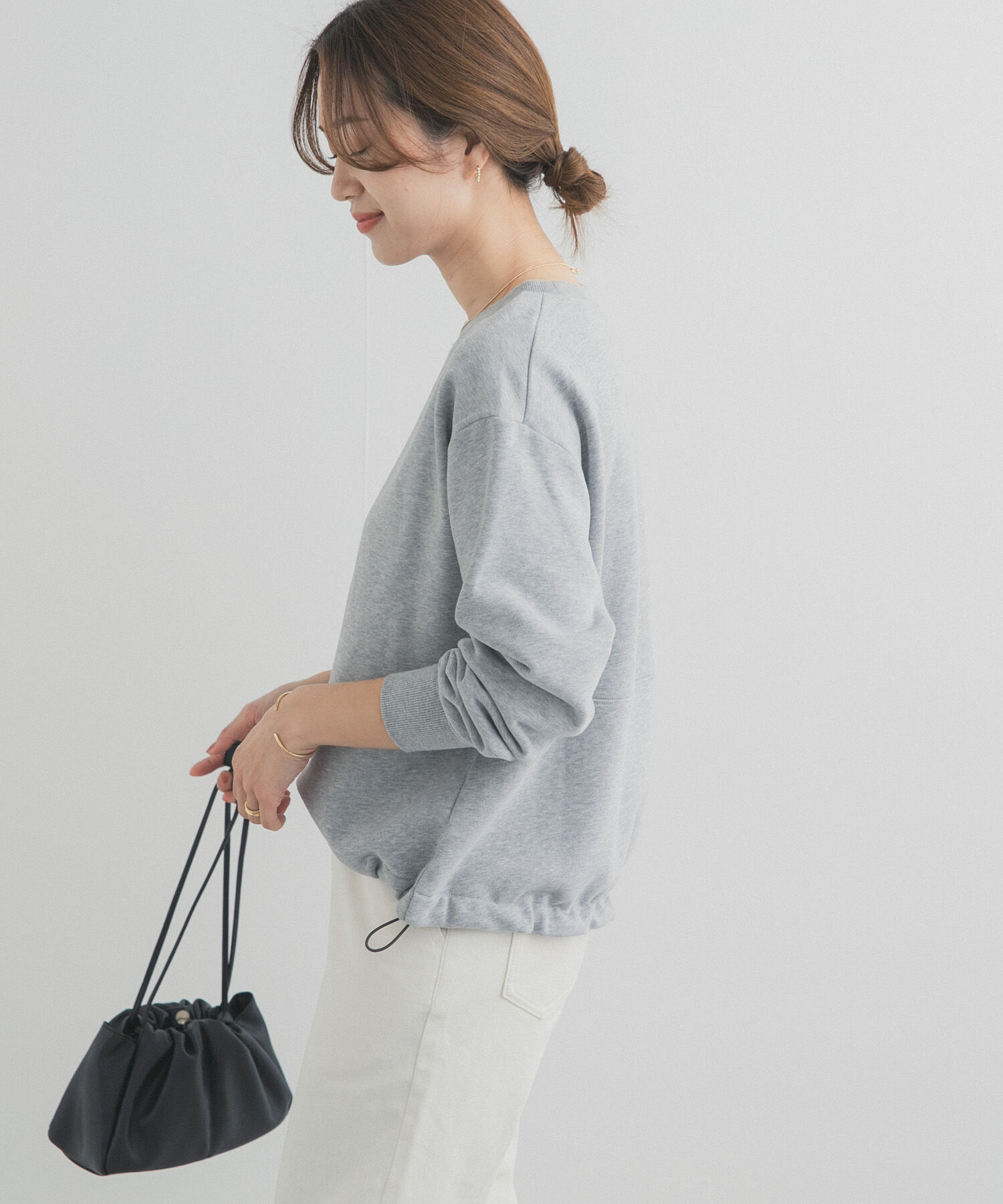 URBAN RESEARCH DOORS「コットンスウェットヘムドロストプルオーバー」|スウェット・ジャージ|