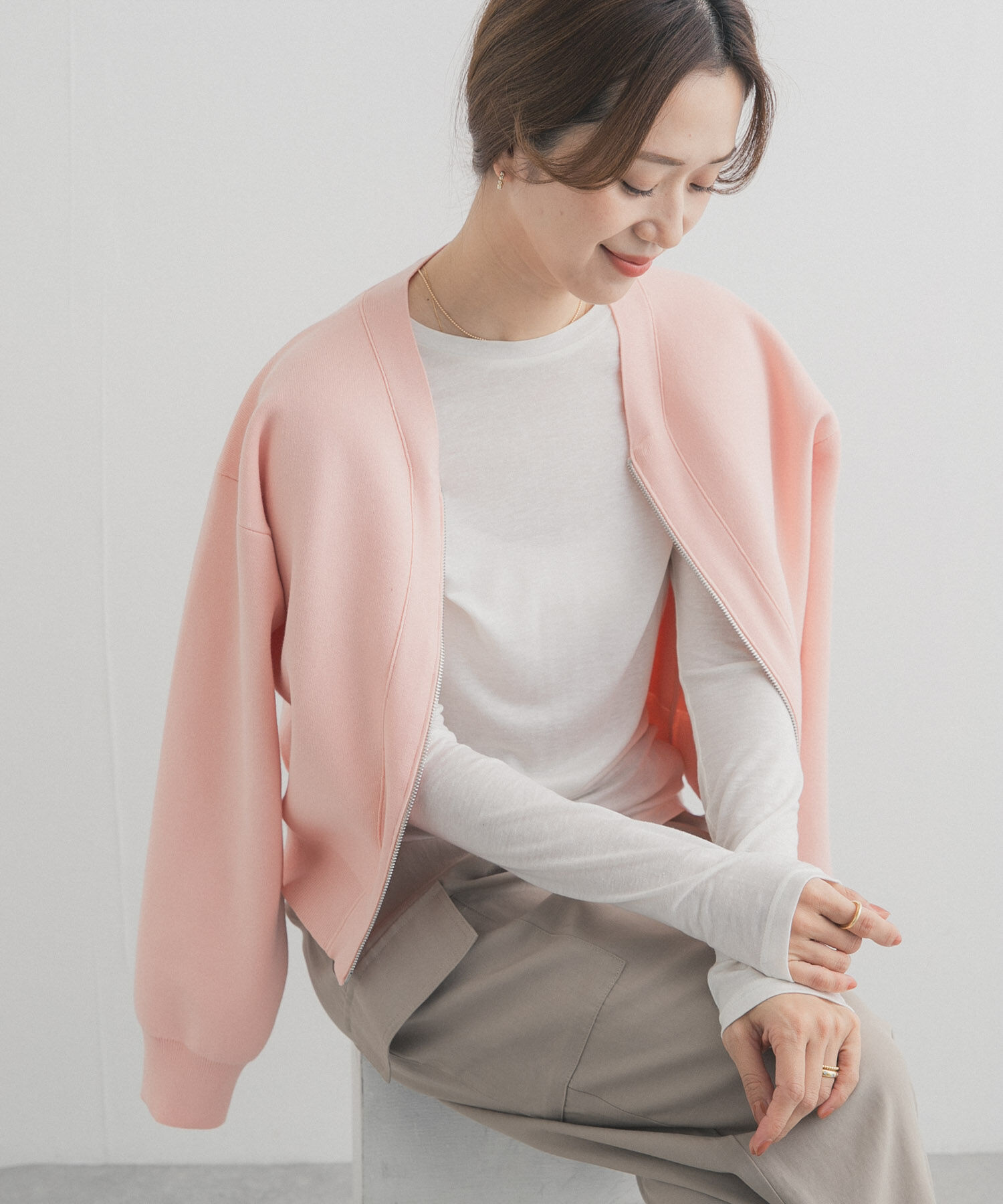 URBAN RESEARCH DOORS「リネン混シアーロングスリーブTシャツ」|Tシャツ・カットソー|