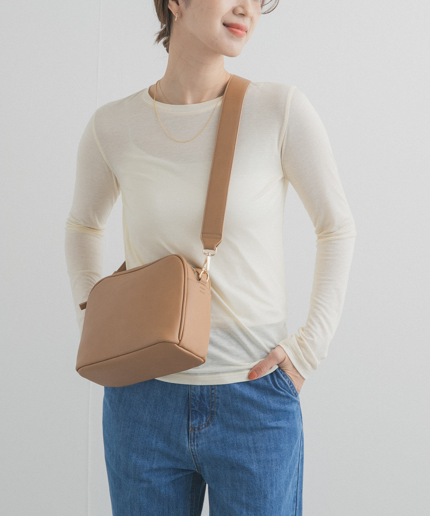 URBAN RESEARCH DOORS「リネン混シアーロングスリーブTシャツ」|Tシャツ・カットソー|